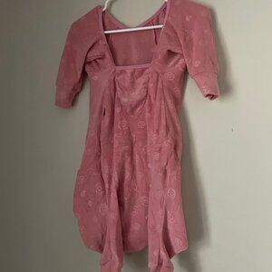 Pink Fleece Dog Onesie